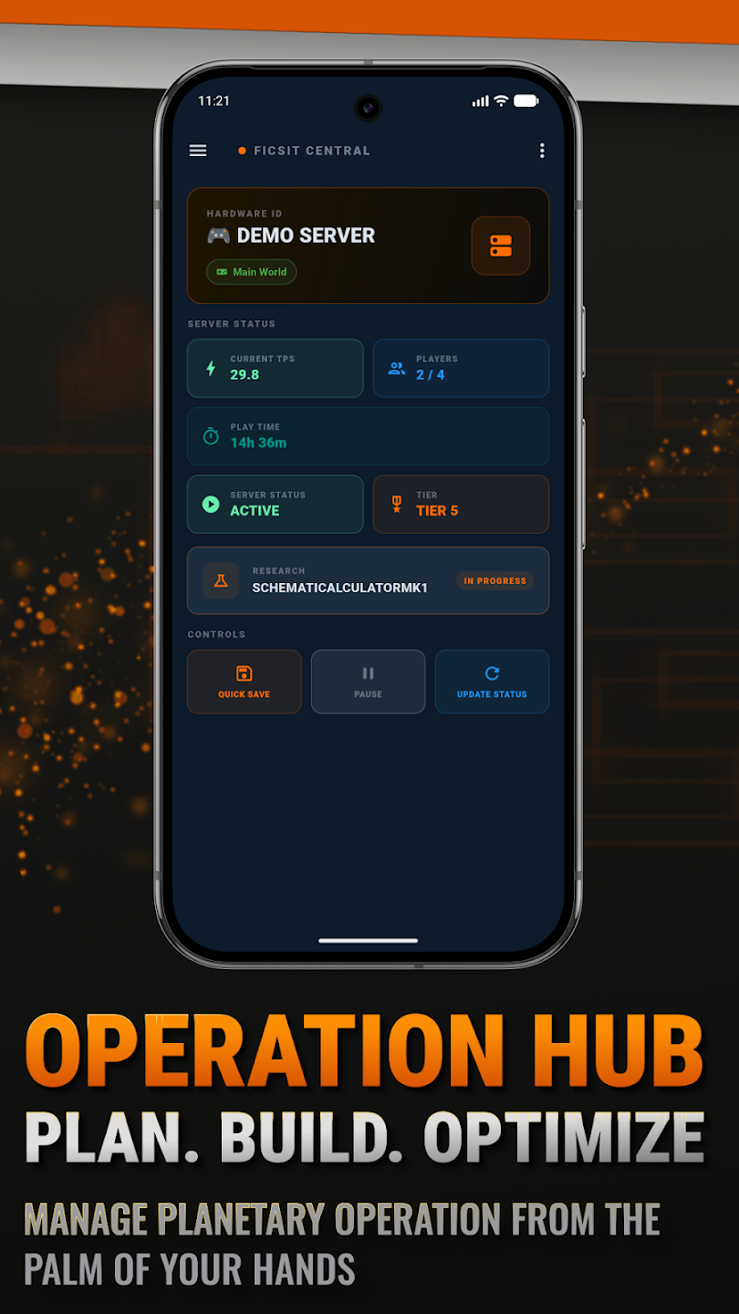 Real-time dedicated server management panel
